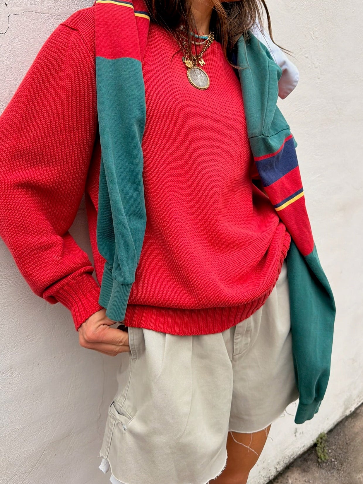 RL Cotton Crew Bright Red