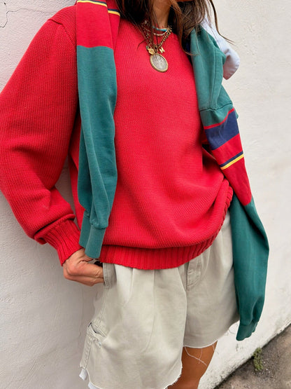 RL Cotton Crew Bright Red