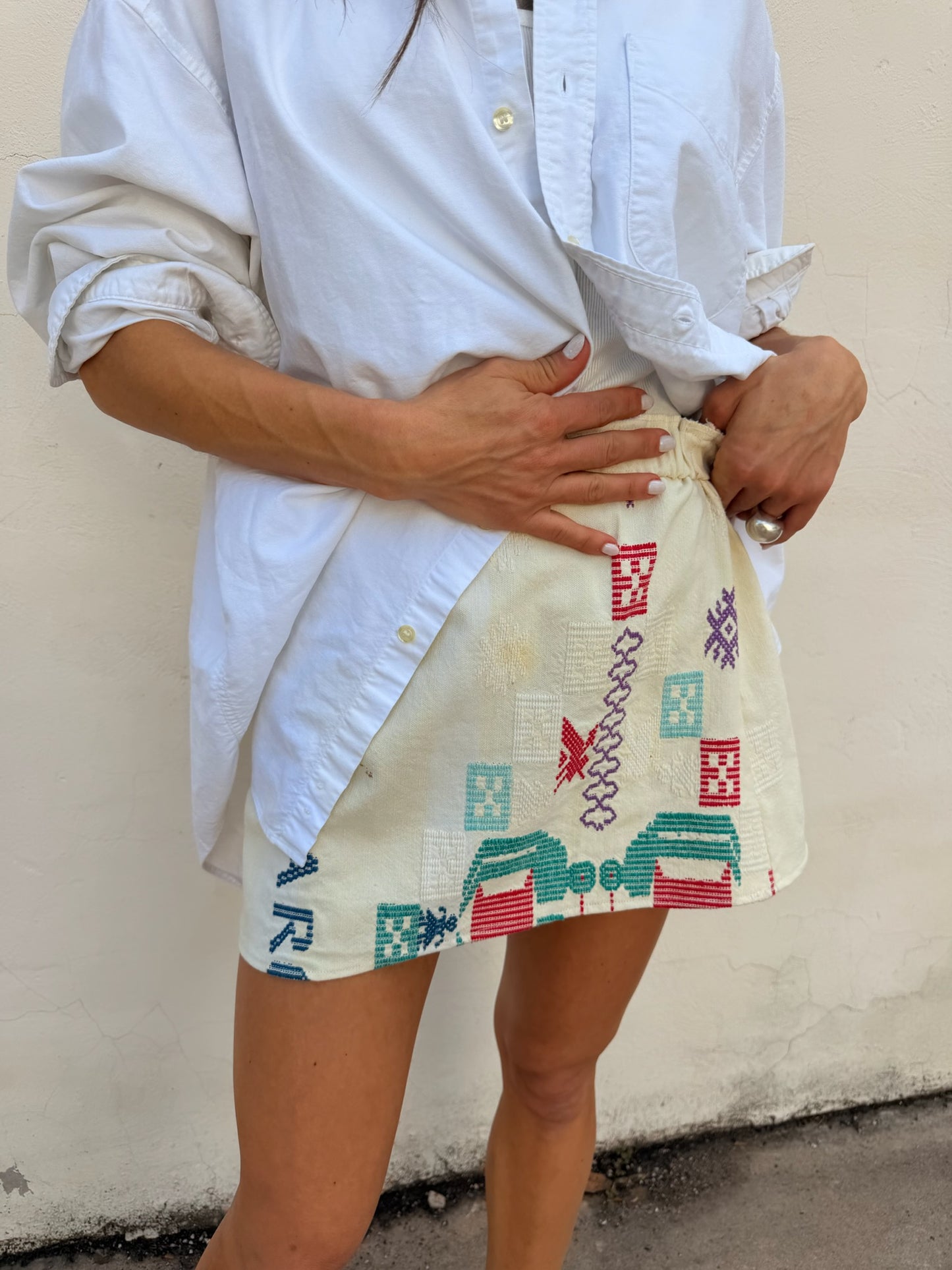 Garcia Familia Tablecloth Mini Skirt