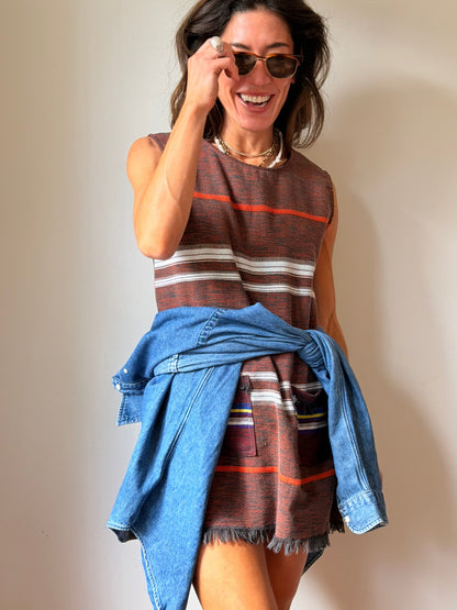 Guatemalan Mini Dress Brown