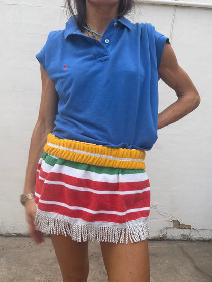 Towel Stripe Mini Skirt Beachclub