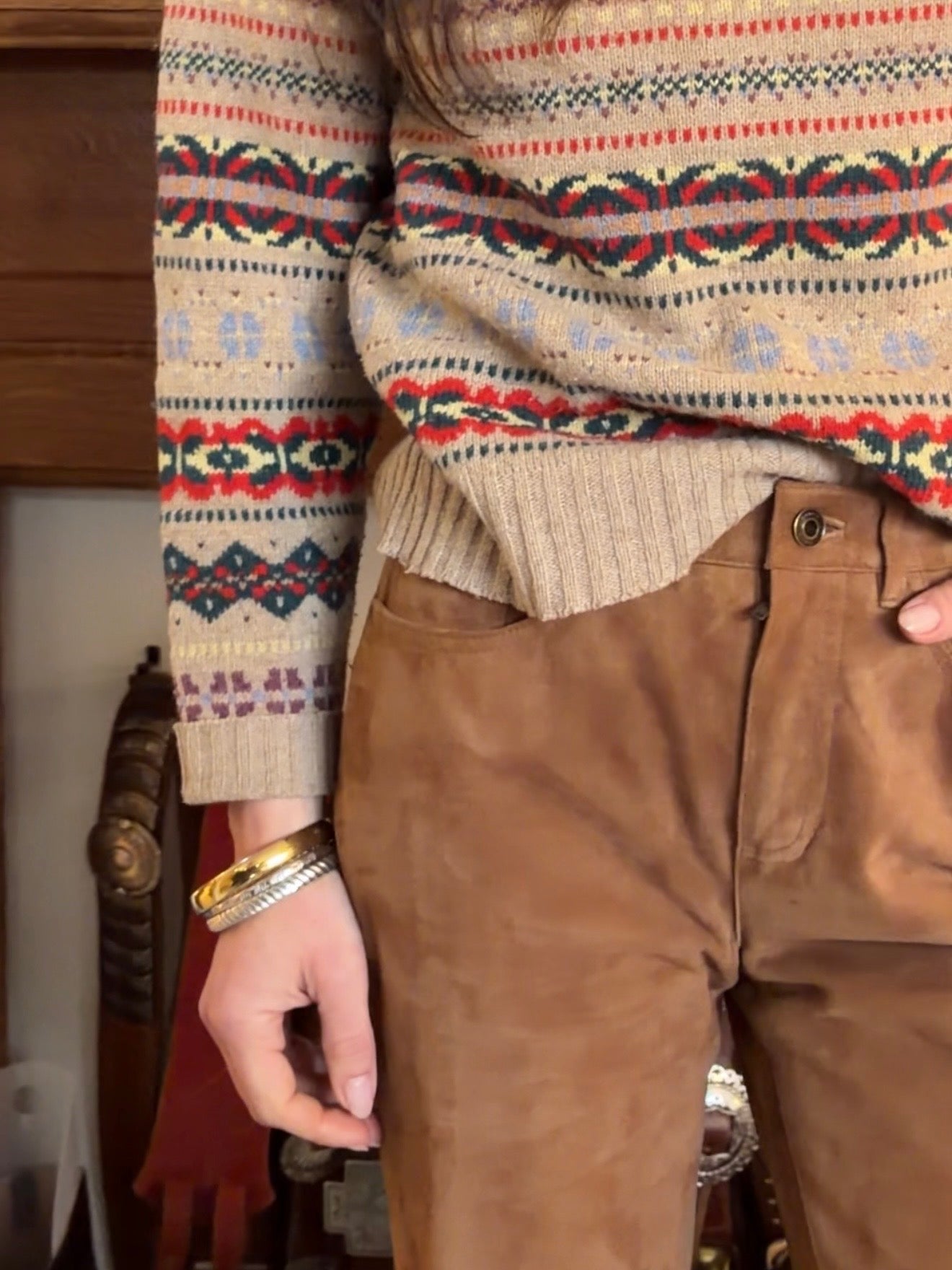 Fair Isle Wool Sweater Multi