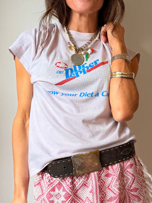 Vtg Diet Dr Pepper Single Stitch Tee