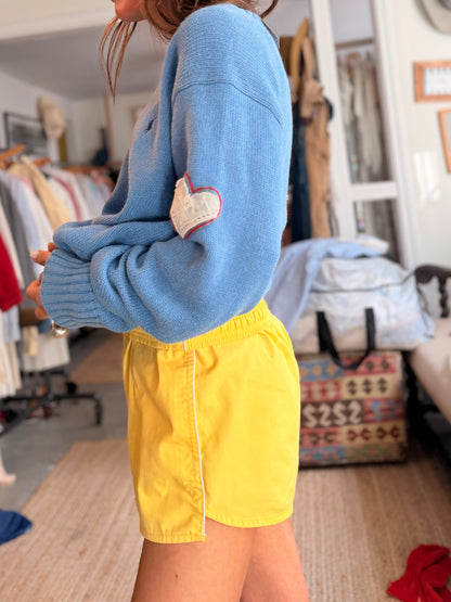 RL Cotton Knit With CV Hand-stitched Heart Patch