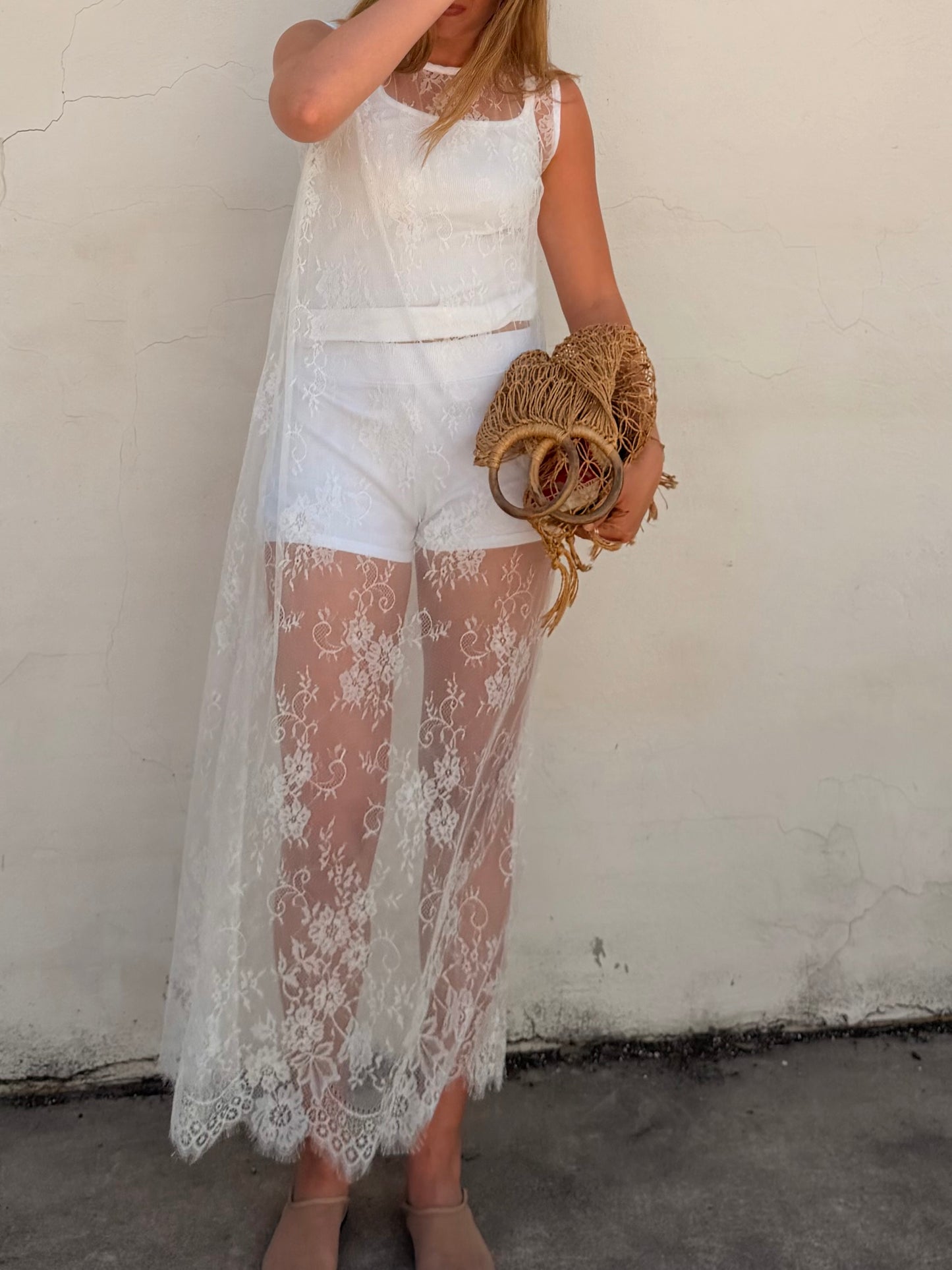 Sheer Lace Maxi Dress