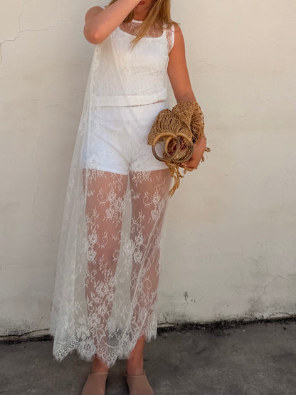 Sheer Lace Maxi Dress
