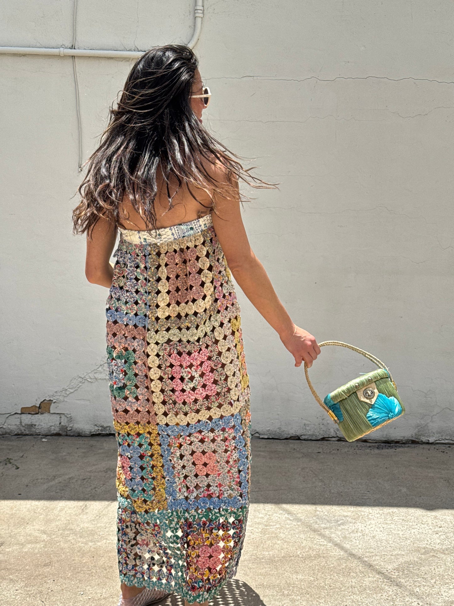 Yo-yo Strapless Maxi Dress