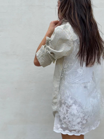 Reworked Shirt With Lace Back