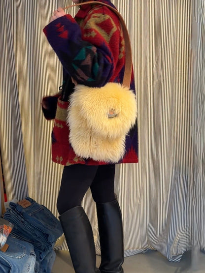 Shearling Concho Bag