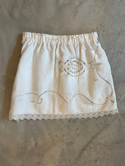 Antique Tablelinen Mini Skirt
