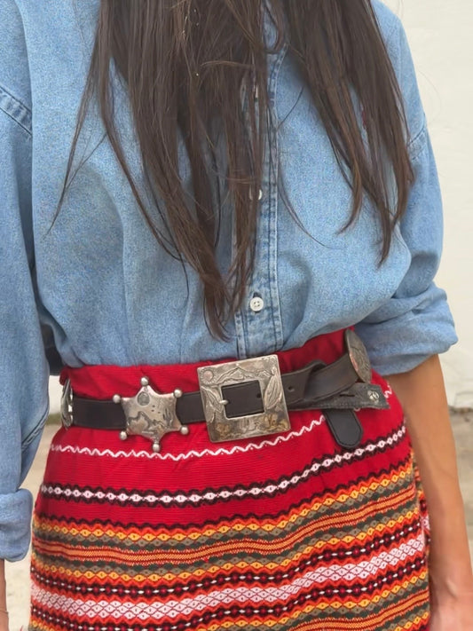 Black Cowgirl Concho Belt