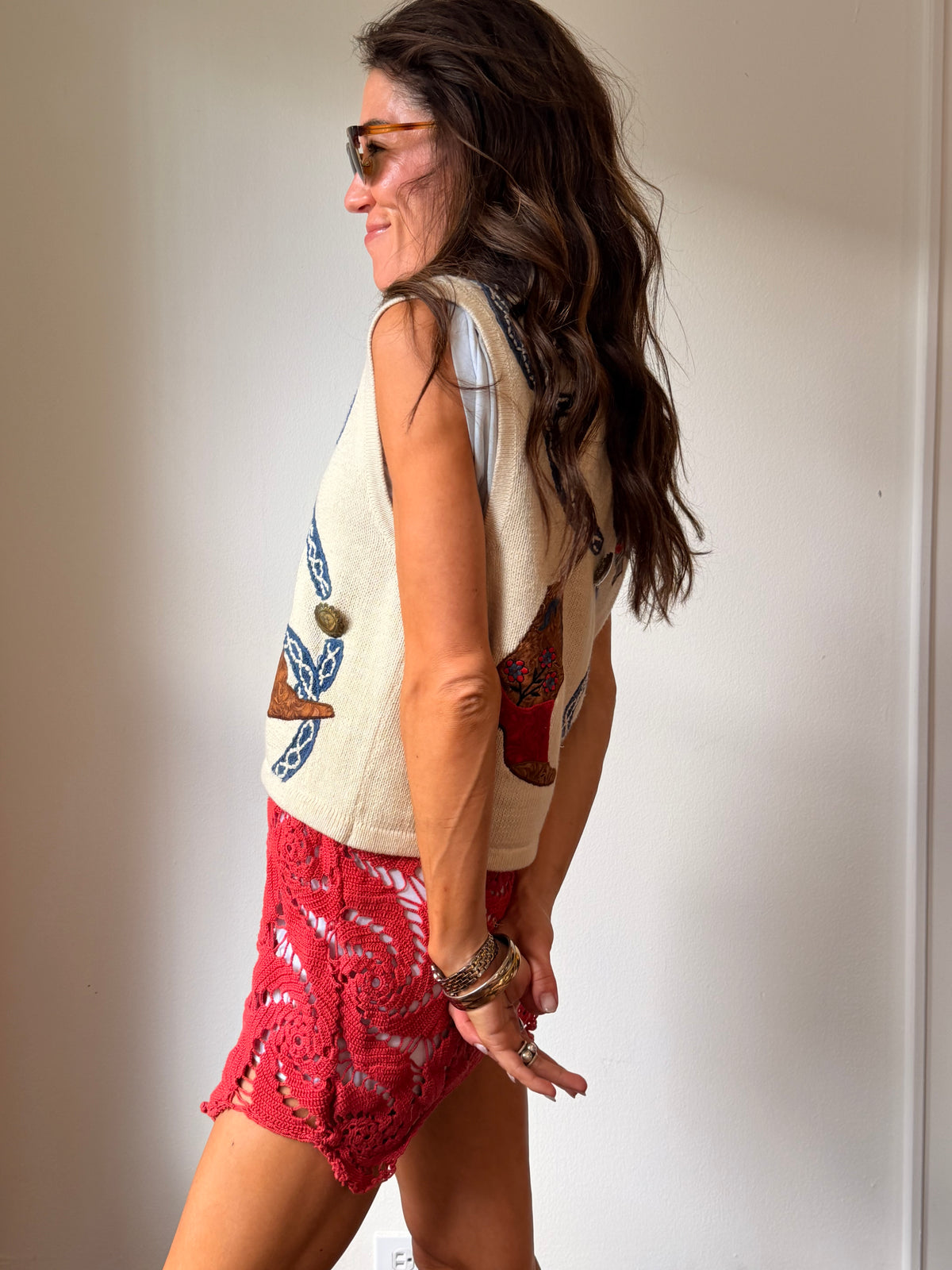Texan Boots Sweater Vest