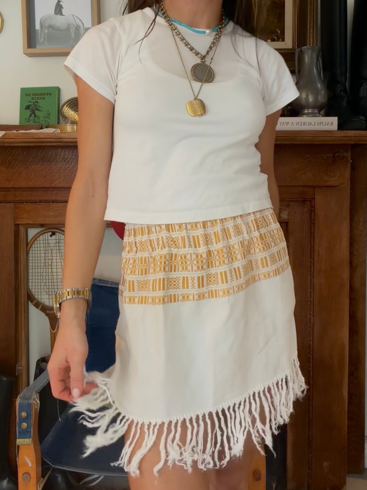 Antique European Mini Skirt