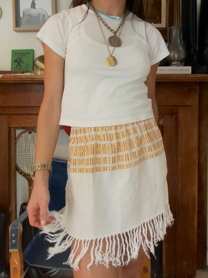 Antique European Mini Skirt