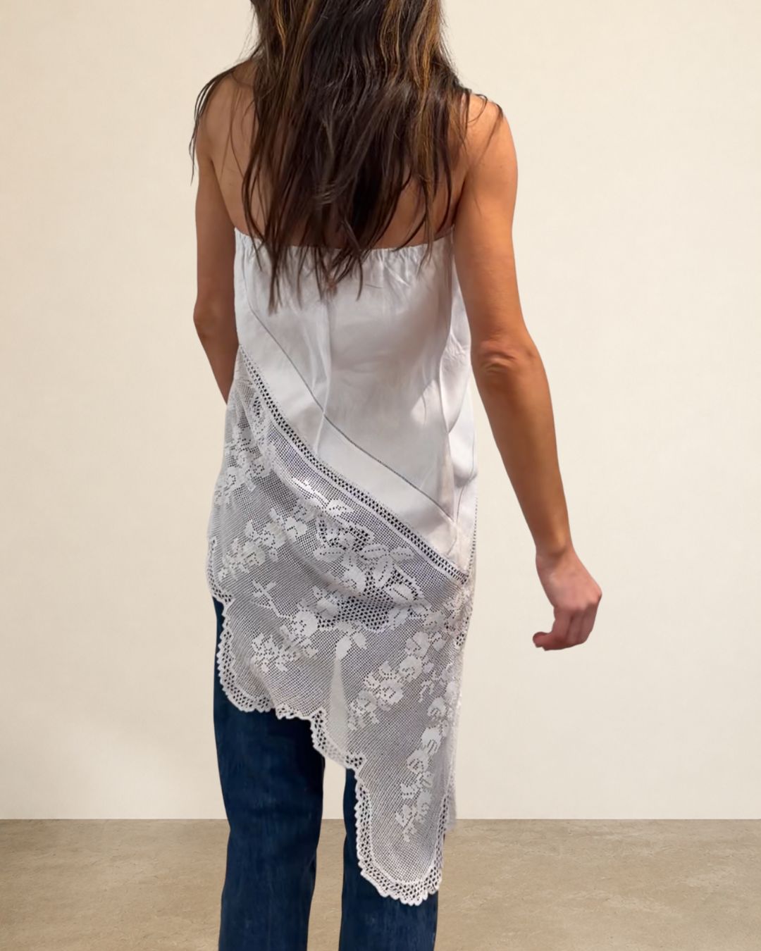 Asymmetrical Antique Linen Convertible Skirt/Top