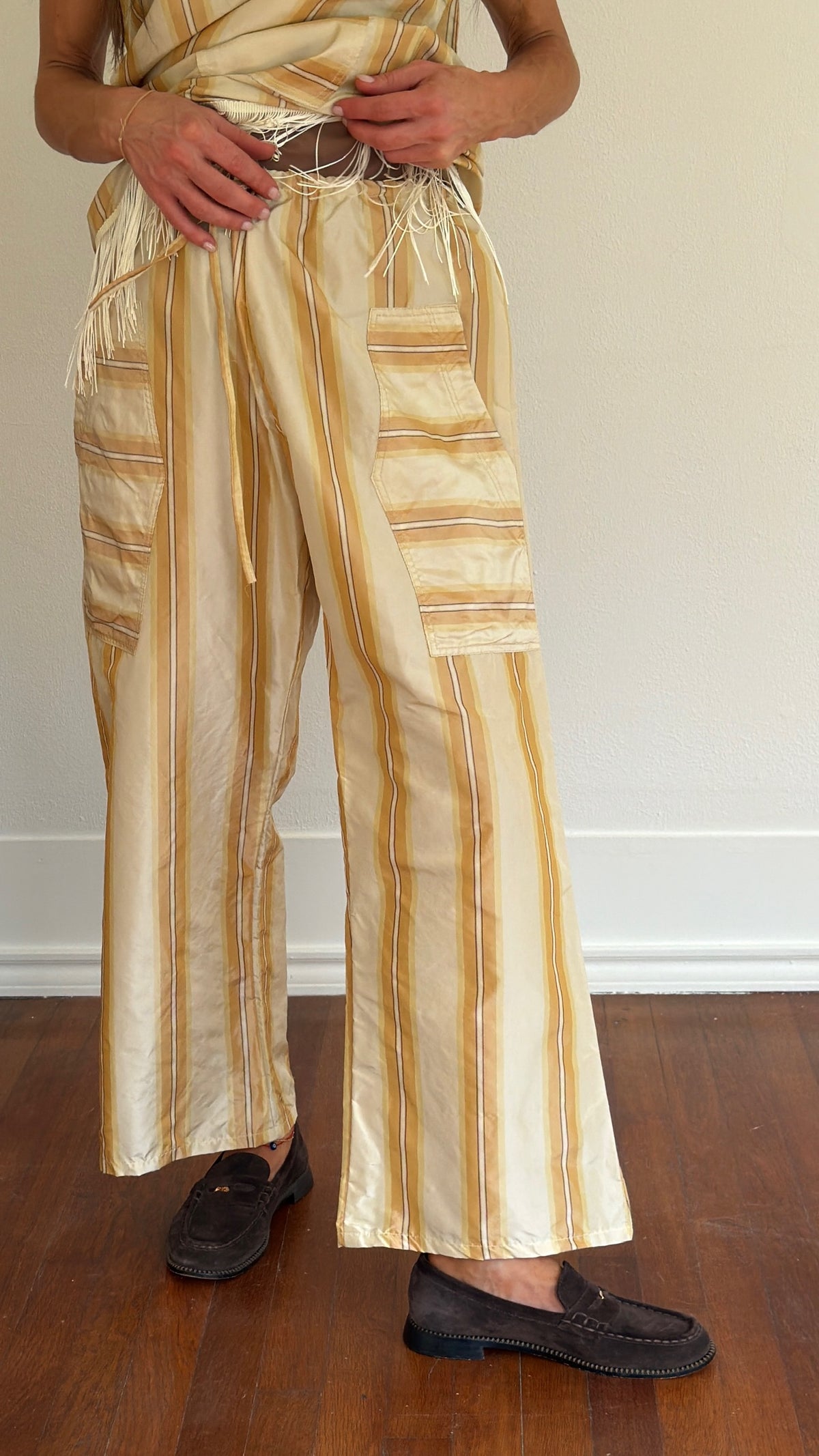 Tan Drawstring Pants