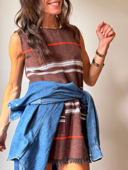 Guatemalan Mini Dress Brown