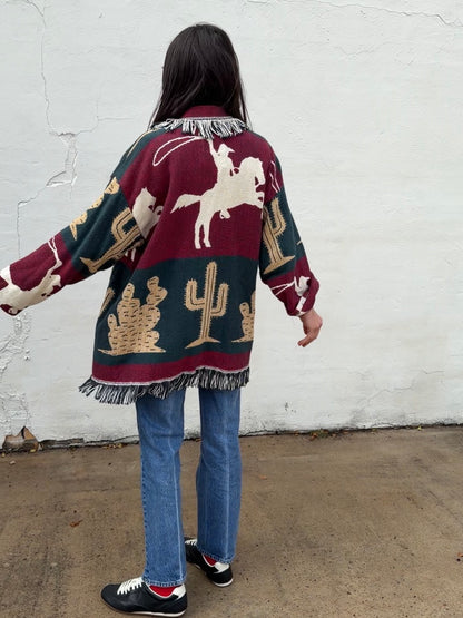 Cowboy Tapestry Cardigan
