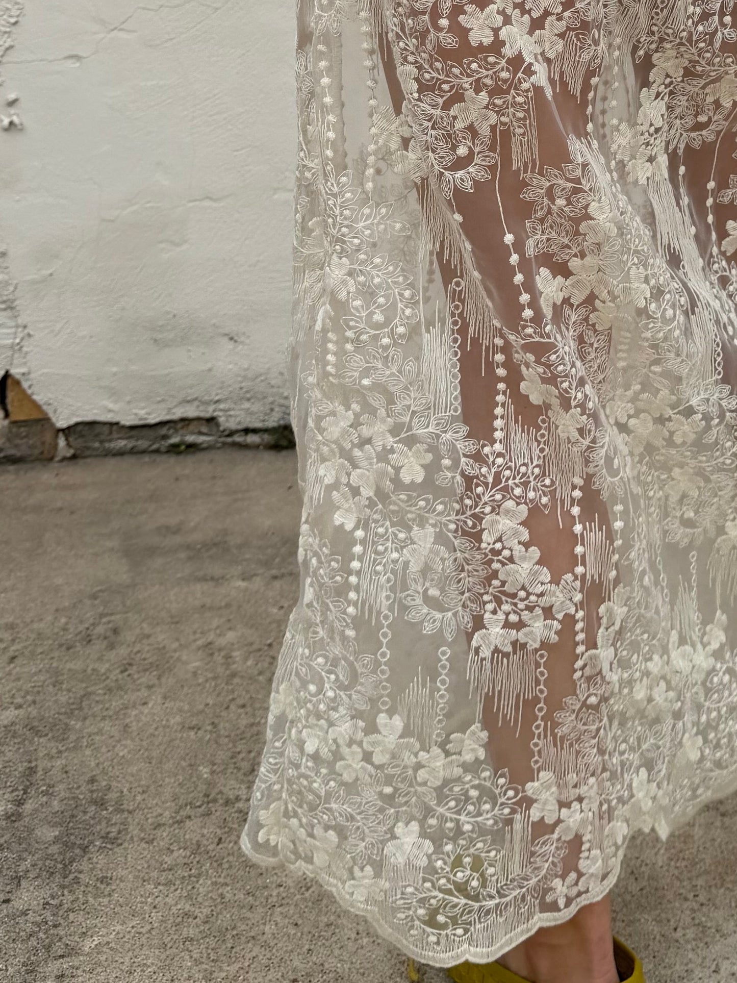 Organza Lace Embroidery Maxi