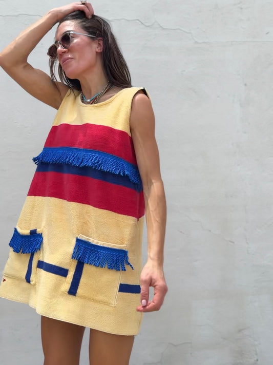 RL Towel Dress Primary Stripes