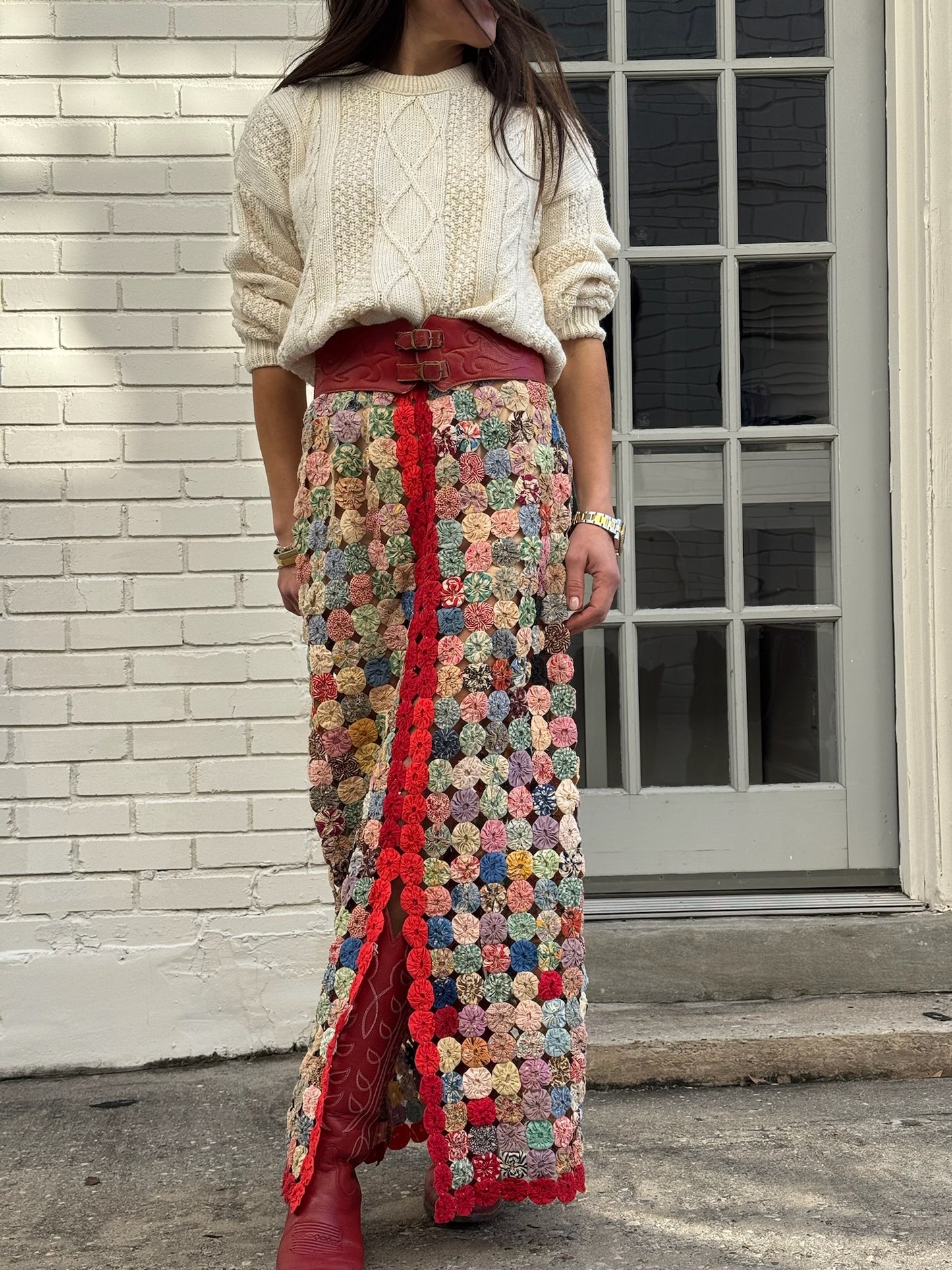 Yo Yo Maxi Skirt Red Stripe