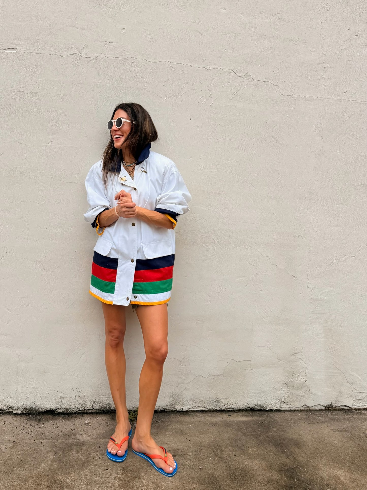 Nautical Stripe Toggle Jacket