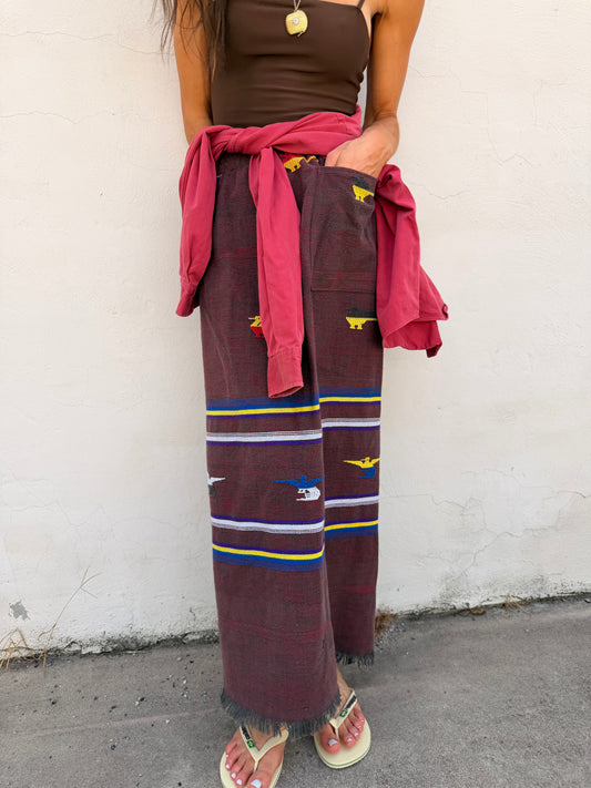 Guatemalan Maxi Skirt Brown