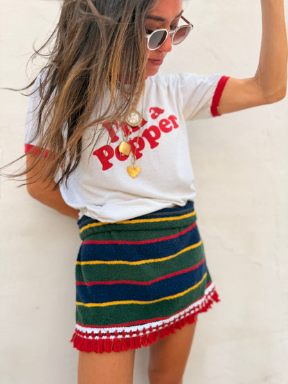 Towel Stripe Mini Skirt The Cape