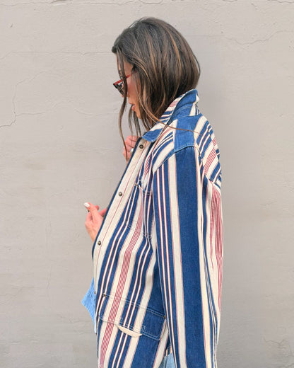 Ralph Lauren Denim Stripe Barn Jacket
