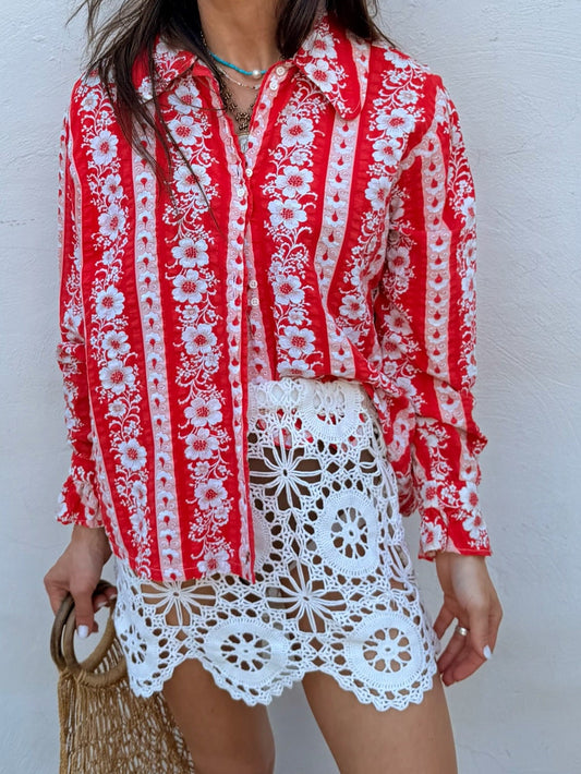 Dunes Crochet Mini Skirt