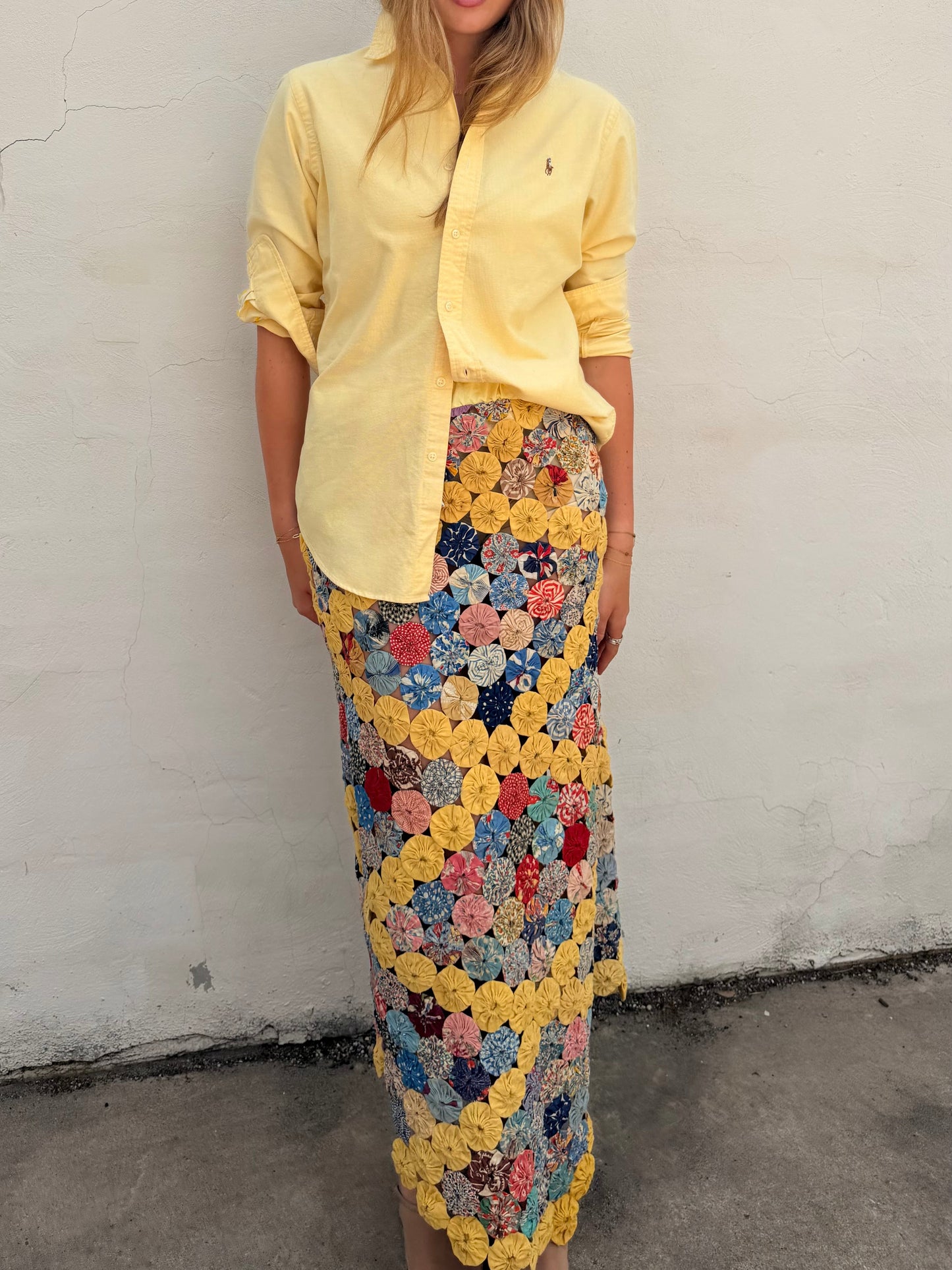 Yo-yo Maxi Skirt in Mango