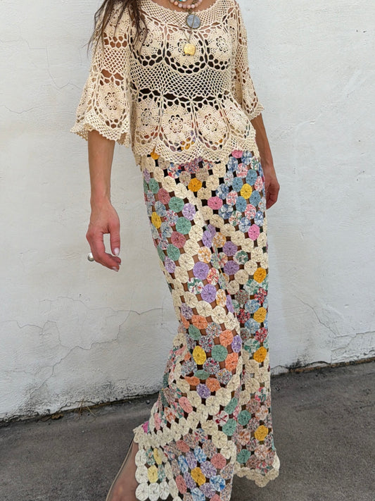 Yoyo Maxi Skirt Cream Soda