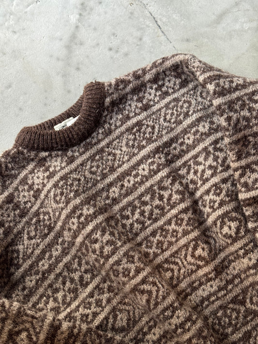Grey/Brown Knit Sweater
