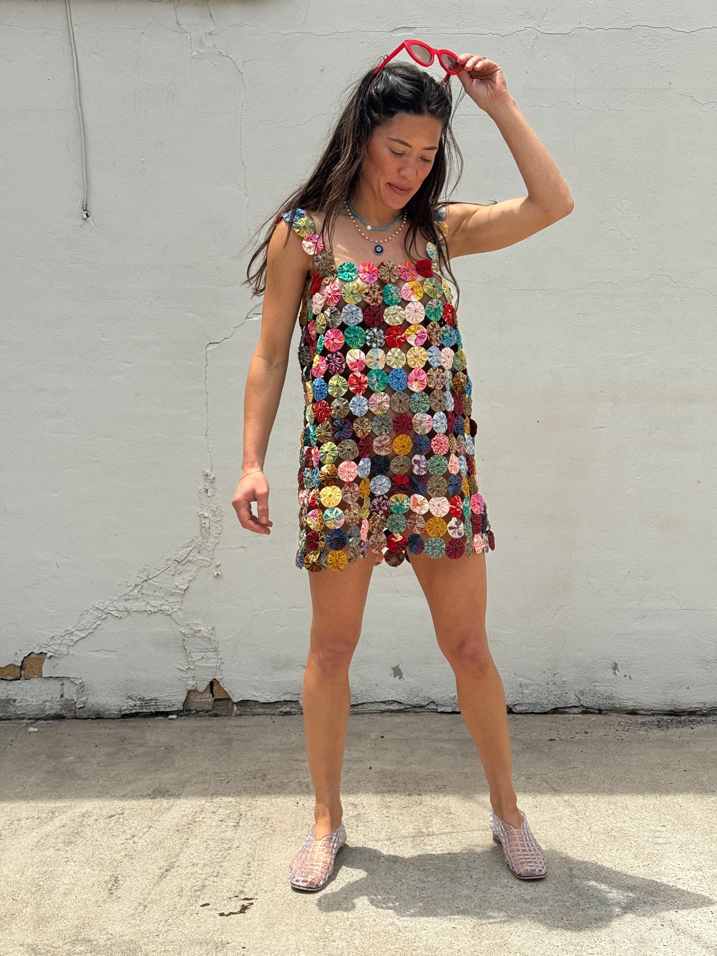 Yo-yo mini dress brights