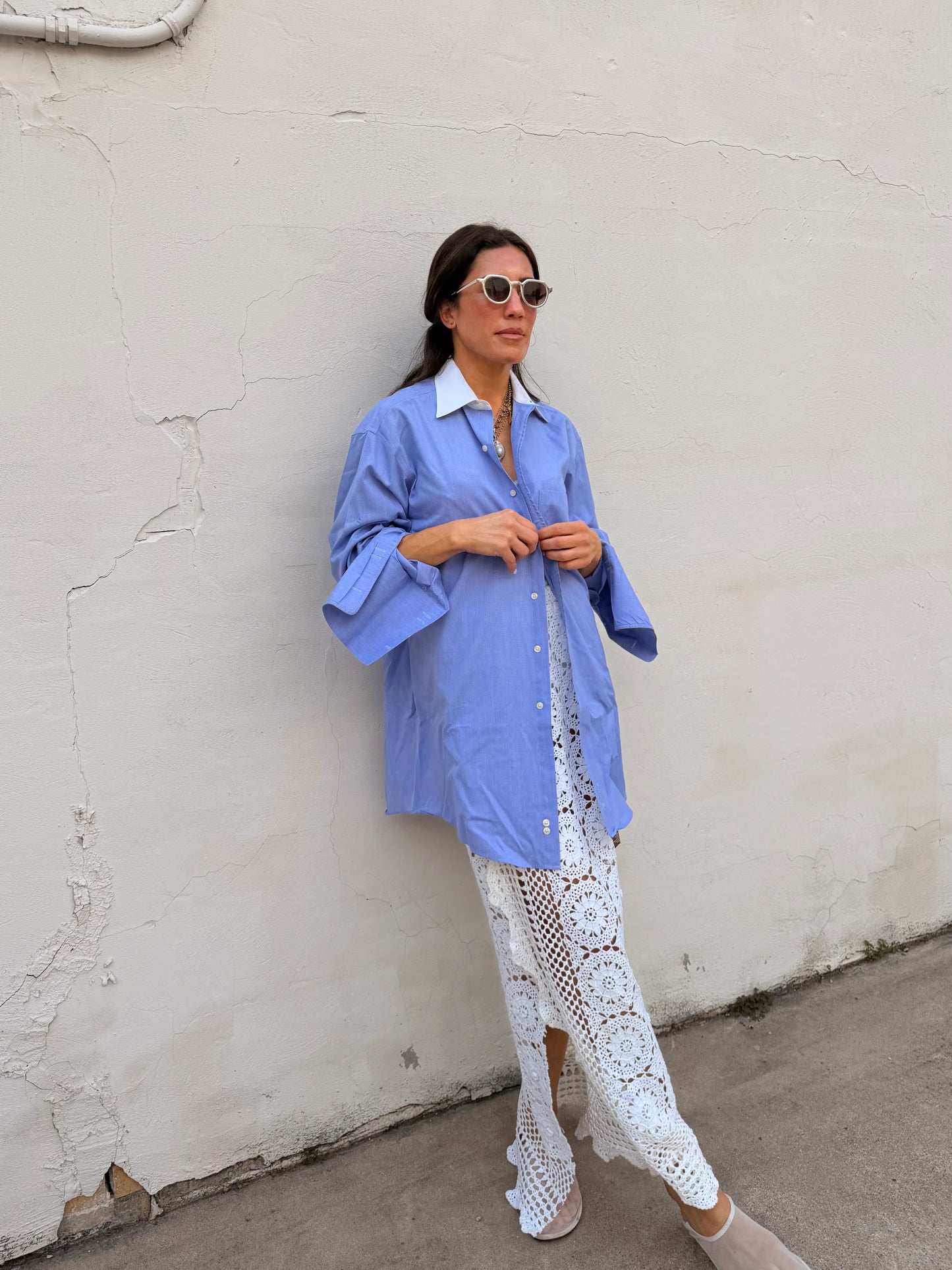 Crochet Doilies Maxi Skirt