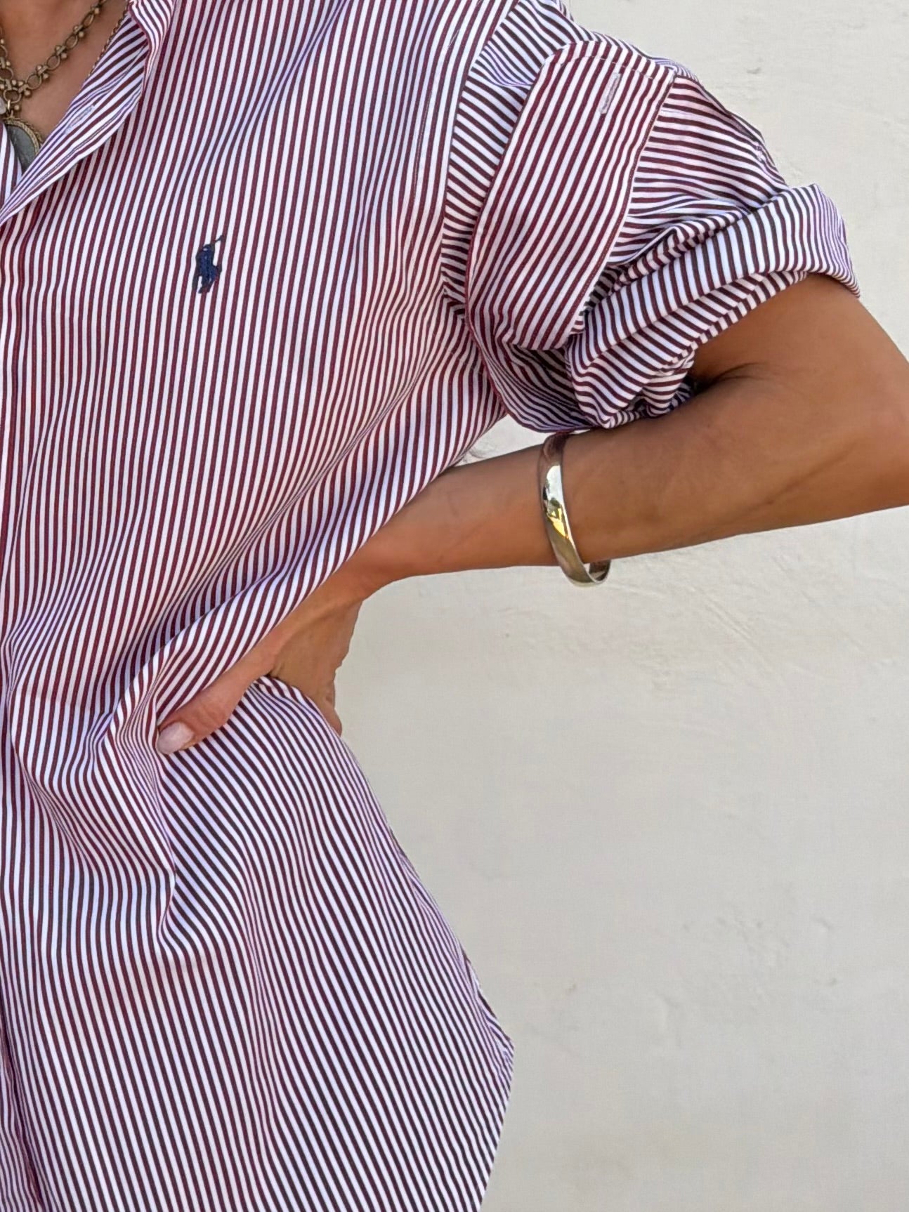 Burgundy Stripe Ralph Lauren Shirt