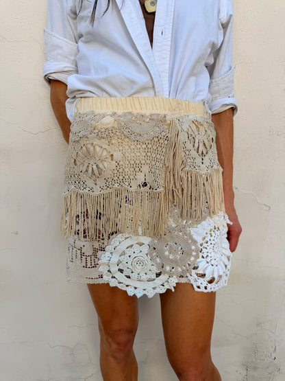 Mixed Crochet Fringe Lace Mini