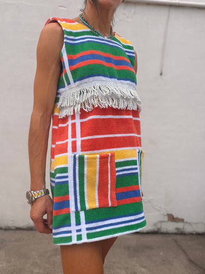 Towel Stripe Dress Happy Camper
