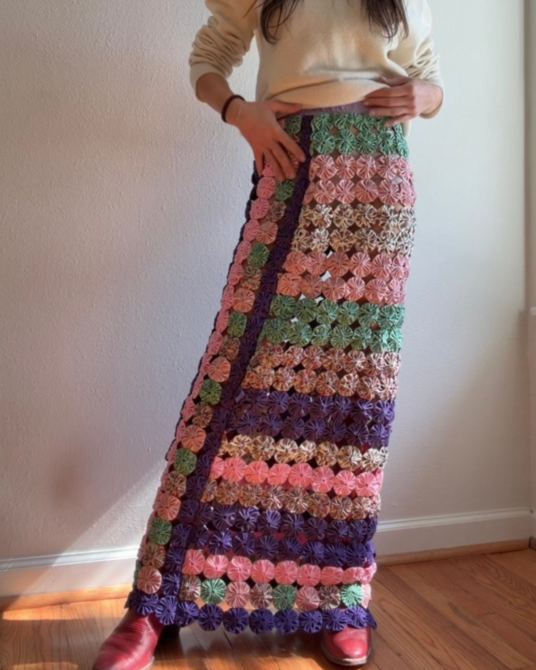 Yoyo Maxi Skirt in Petals