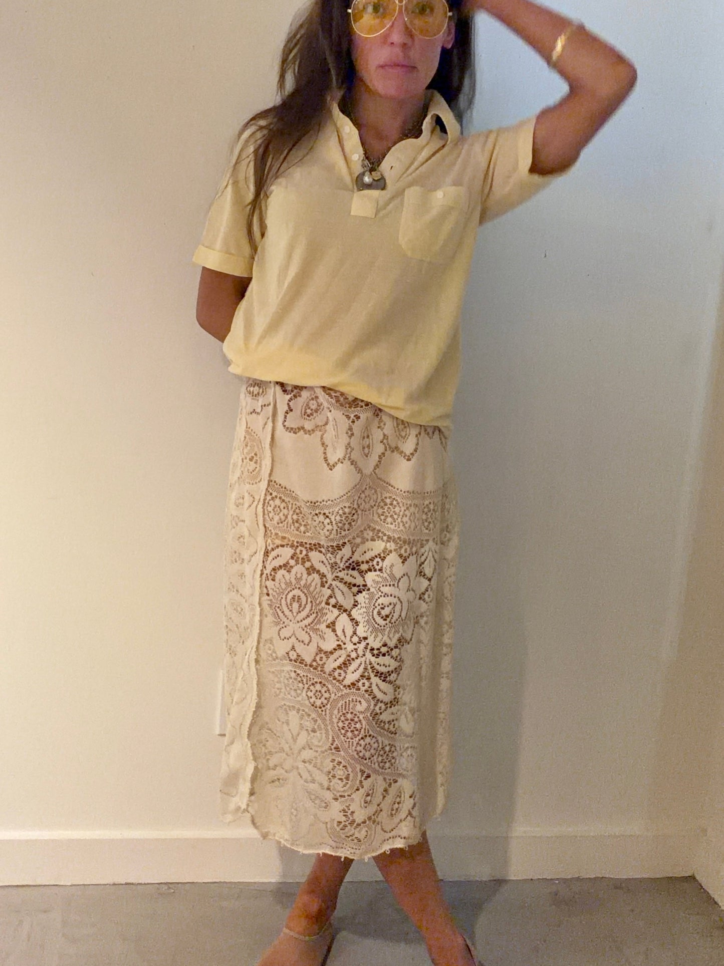 Lace Midi Skirt
