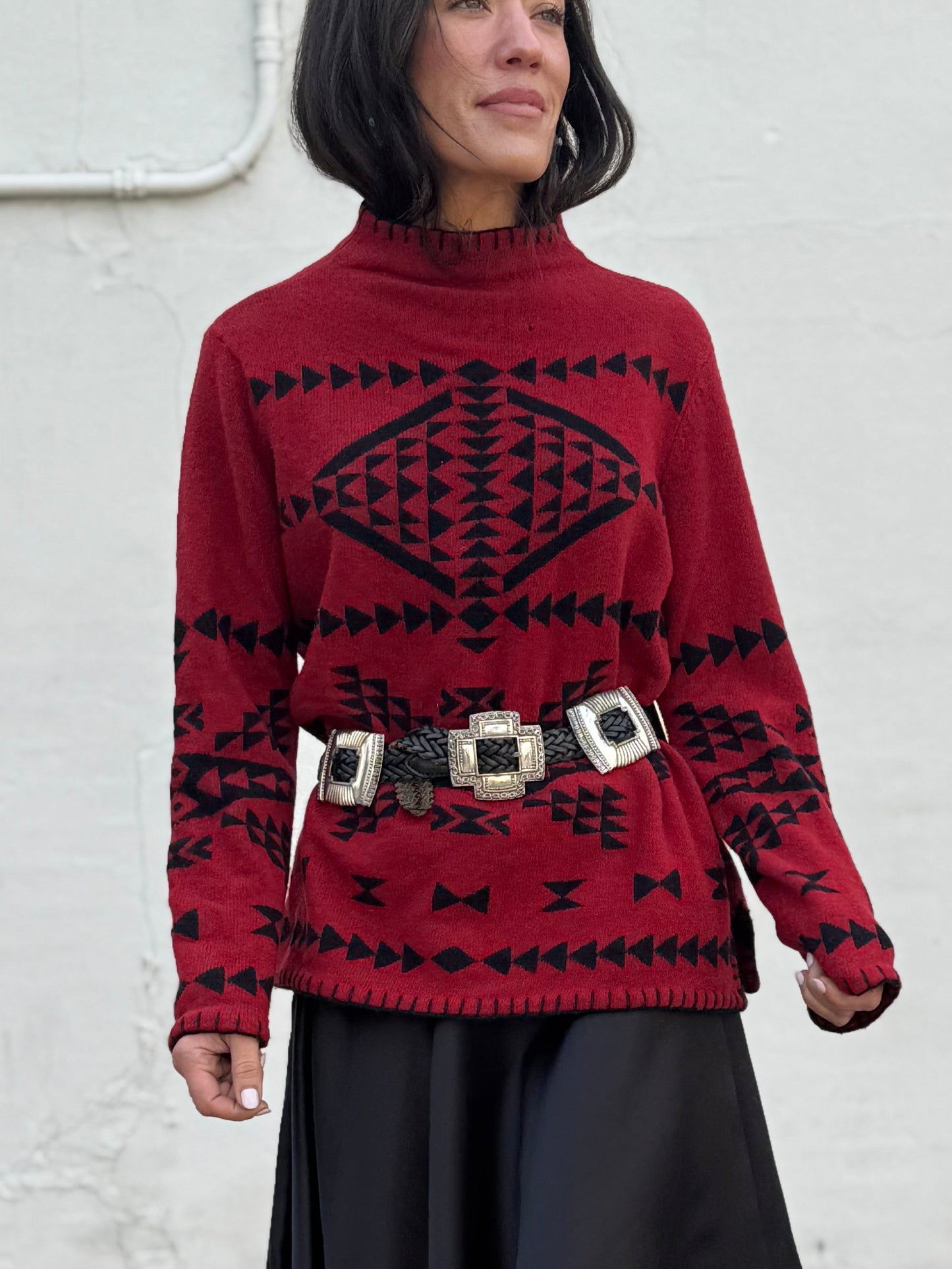 Ralph Red Aztec Sweater