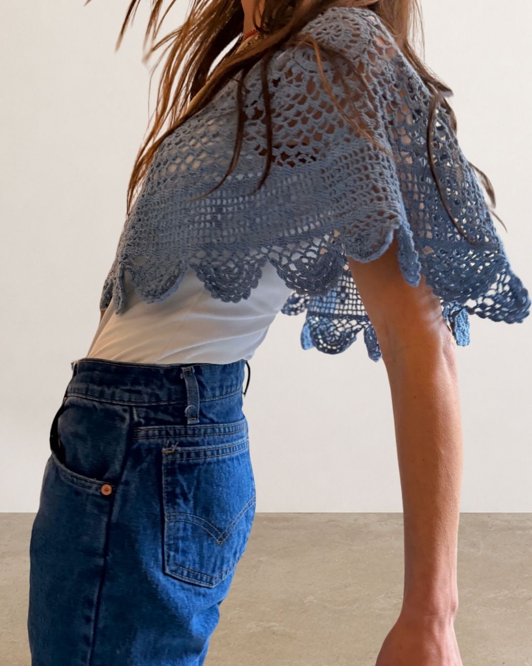 Denim Blue Capelet