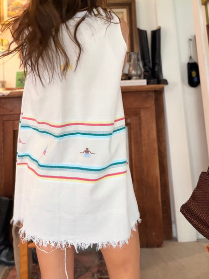 Guatemalan Linen Mini w/ Front Pockets