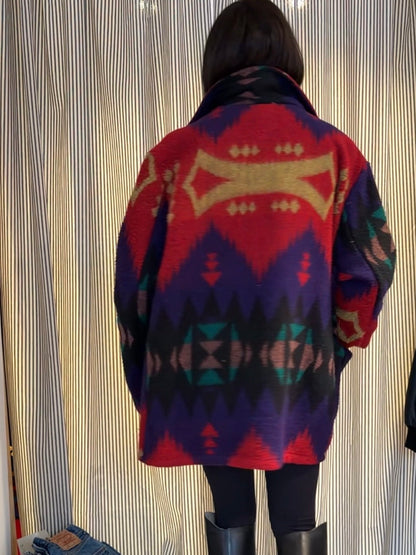 Southwestern Blanket Toggle Coat