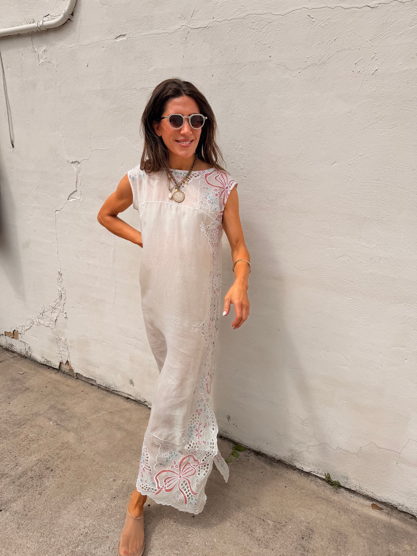 Organza Cutwork Maxi Dress