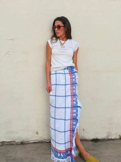 South American Tablecloth Maxi Skirt