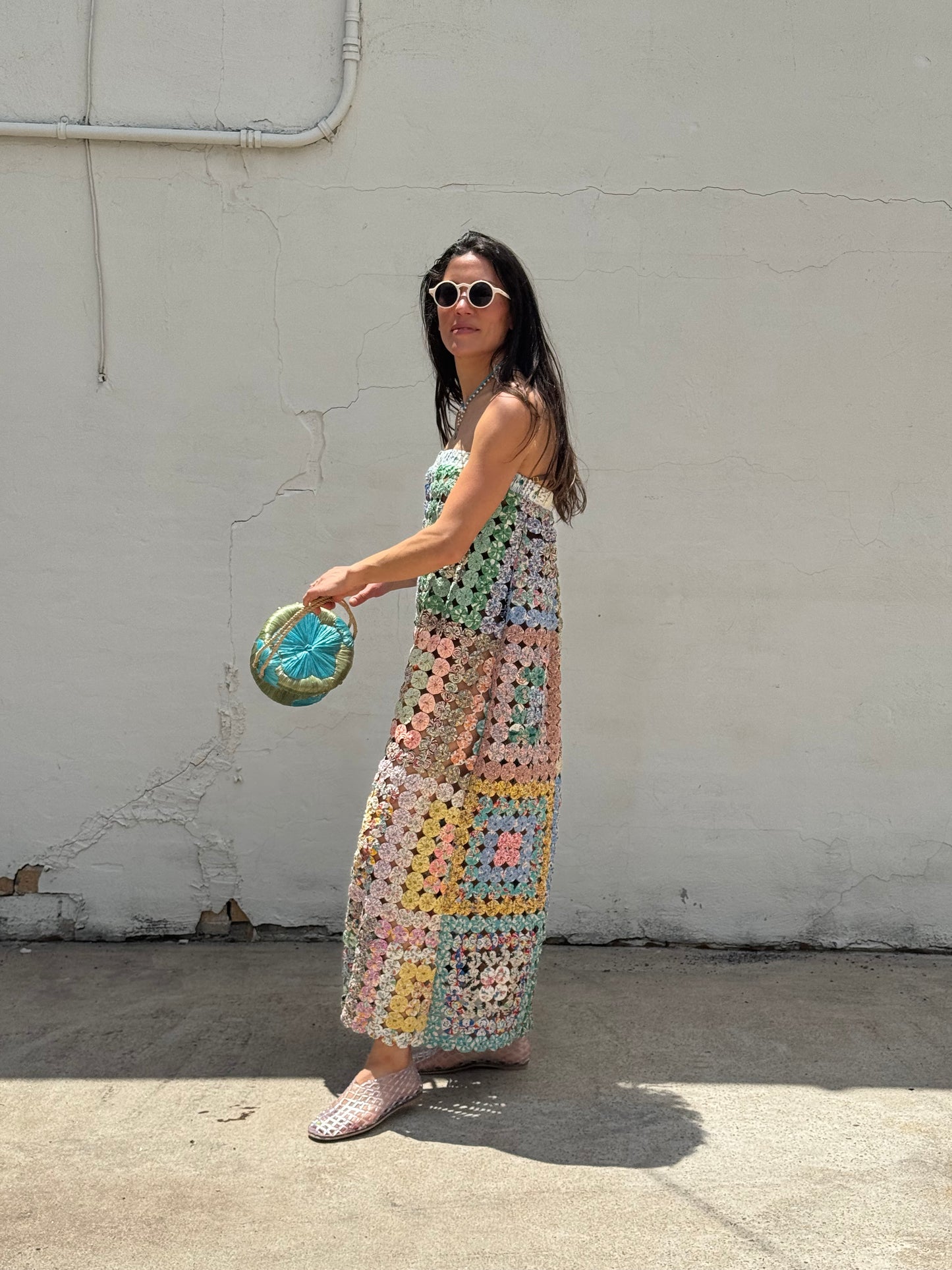 Yo-yo Strapless Maxi Dress