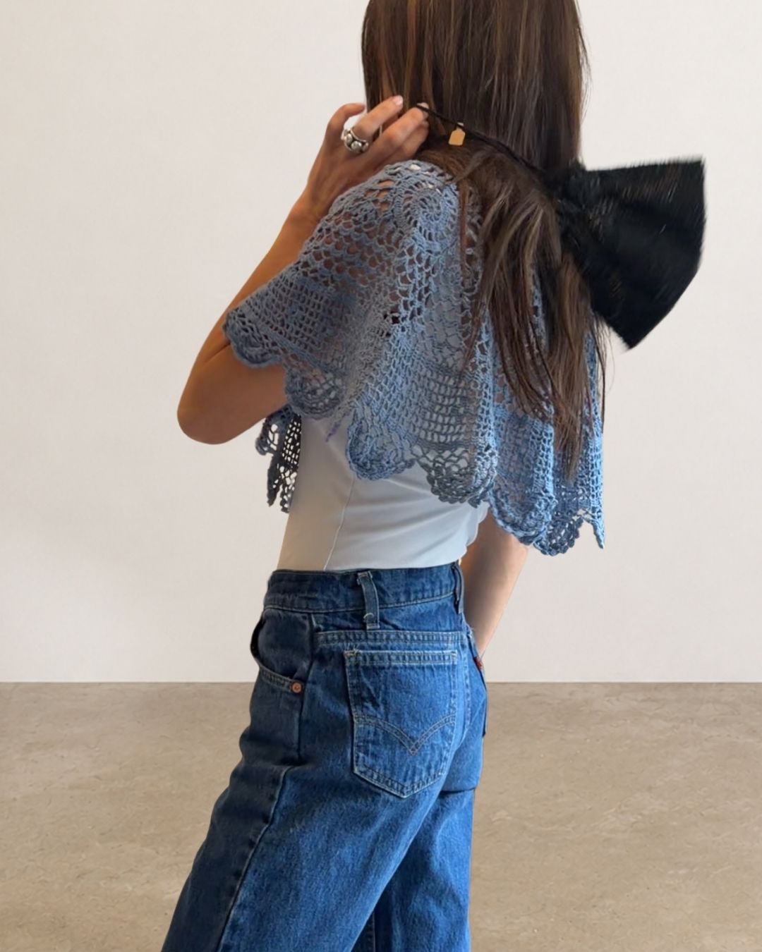 Denim Blue Capelet