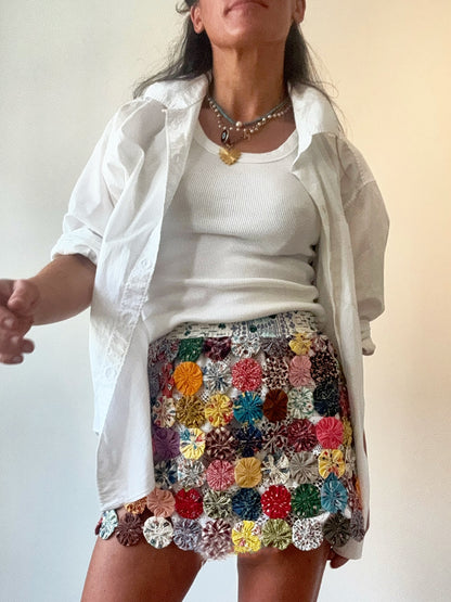 Yo-yo mini skirt in multi