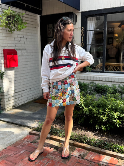 Blue band Yo-Yo mini skirt